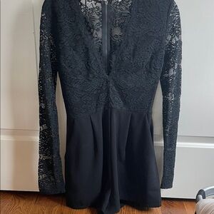 Lush Black Lace Jumpsuit